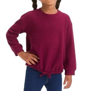 NEW Cat & Jack Bundle of 2 Tops Burgundy/Cream 12 Months